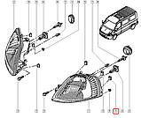 Фіксатор(засувка) фари на Рено Майстер II (2003->) RENAULT (Оригінал) - 8200364873, фото 8