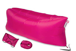 Надувний шезлонг лежак RipStop (рожевий)