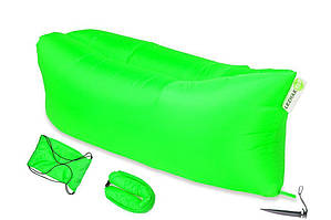 Надувний шезлонг лежак RipStop (зелений неон)