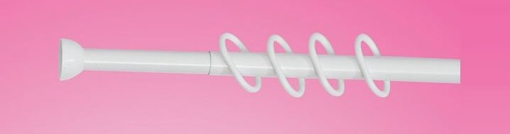 Карниз білий для душу або ванної 115-220 см, фото 1