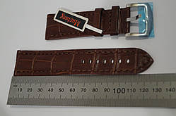 Ремінь для годинника коричневий, 24 мм