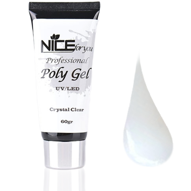 Poly Gel Nice for you, Crystal Clear прозрачный, 60 Г