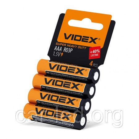 Батарейка сольова Videx R03P/AAA (Ціна вказана за 1 шт)