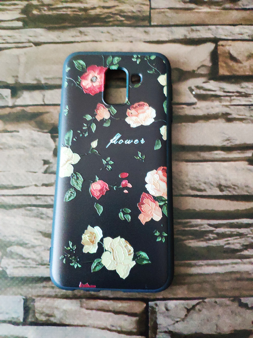 Чохол для Samsung A6 2018 / A600 Квіти Силіконовий (4 кольори), фото 1