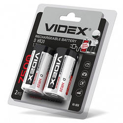 Акумулятори Videx HR20/D 7500mAh double blister/2pcs (Ціна вказана за 1 шт)