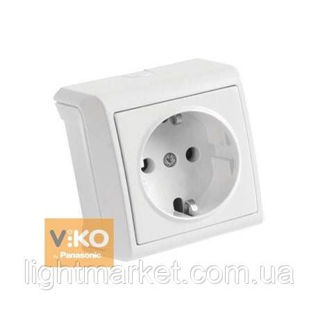 Розетка зовнішня одинарна з заземленням Vera Viko 90681008