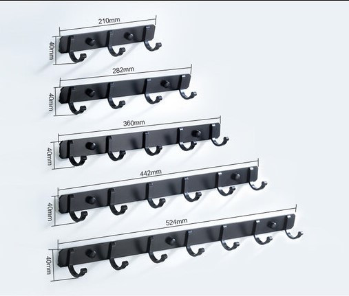 Планка з 3-ма і 5-ма гачками SANTEP 436LL Чорний, фото 1