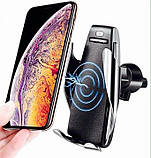 Автомобільний тримач сенсорний з функцією бездротової зарядки Penguin Smart Sensor S5, фото 5