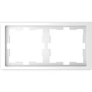 Рамка 2-постова Merten D-Life MTN4020-6535 Білий лотос