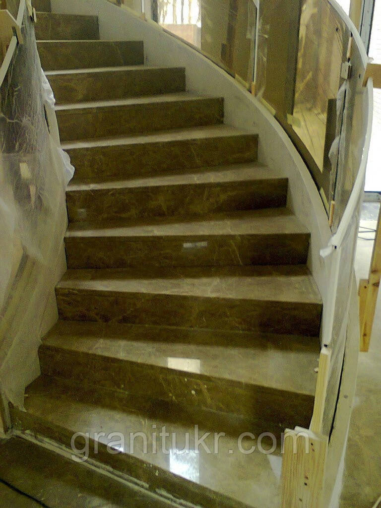 Мармурова драбина Дніпропетровська.Мармур Дніпропетровськ.Обліцовка та продаж., фото 1