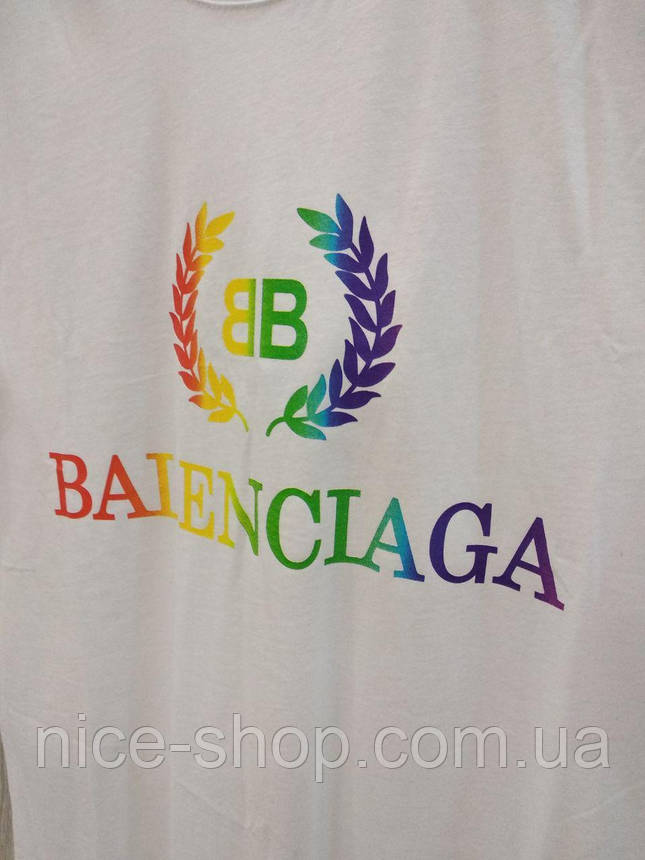 Футболка чоловіча біла Balenciaga, фото 4
