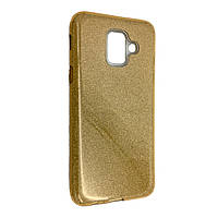 Чехол-накладка DK Silicone Glitter Heaven Rain для Samsung J600 (2018) (gold)