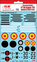 Декаль, І-16 тип 10 ВПС Іспанії (після 1939 р.). 1/32 ICM D3203