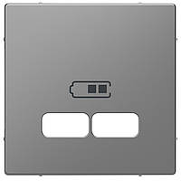 Панель для розетки USB Merten D-Life MTN4367-6036 Нержавеющая сталь