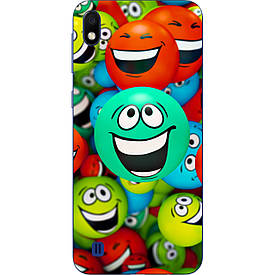 Чохол з картинкою силіконовий для Samsung A10 2019 Galaxy A105F Яскраві смайли
