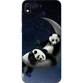 Чохол з картинкою силіконовий для Samsung A10 2019 Galaxy A105F Панди на місяці