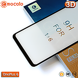 Захисне Full Glue скло Mocolo OnePlus 6 (Black) - 5D Повна поклейка, фото 4