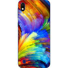 Чохол з картинкою силіконовий для Samsung A10 2019 Galaxy A105F Барвисті штрихи