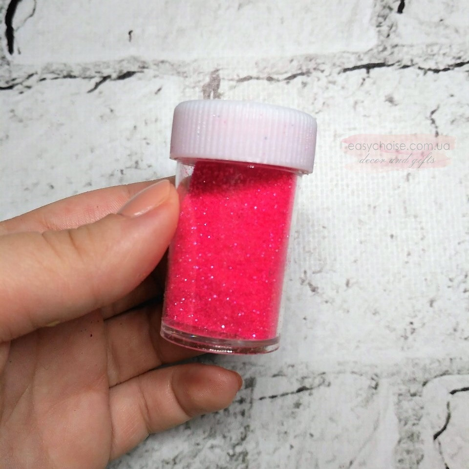 Глітер блискітки глітерний пісок, рожевий, 15 грамів