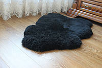 Шкура овечья натуральная черный цвет 120х70 см