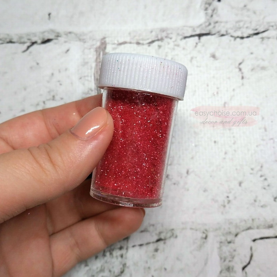 Глітер блискітки глітерний пісок, червоний, 15 грамів