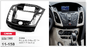 Рамка перехідна Carav 11-158 Ford Focus III, C-Max2011+ (with 3.5" display) 2DIN