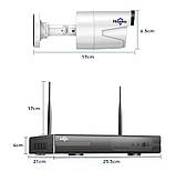 Комплект Wi-Fi відеоспостереження Hiseeu WNKIT-4HB612 на 4 камери, фото 4