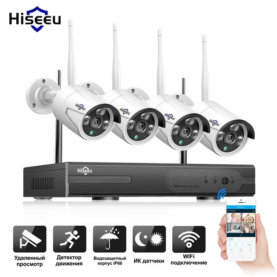 Комплект Wi-Fi відеоспостереження Hiseeu WNKIT-4HB612 на 4 камери