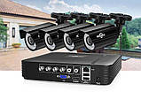 Комплект Full HD відеоспостереження AHD Hiseeu AKIT-4AHBB12 на 4 камери, фото 7
