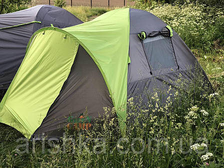 Тримісний двошаровий намет з тамбуром Green Camp 1011, фото 1