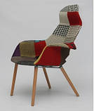 Дизайнерське крісло з клаптиків тканини АС-151KB, фото 10