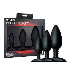 Набір анальних пробок Nexus Butt Plug Trio, макс. діаметр 3см - 4см - 5см 777Shop.com.ua