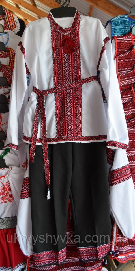 Костюм з вишивкою "Назарій" чорний