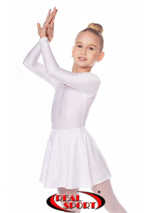 Біла спідниця для танців GM050022 (еластан, р-р 2-М, зріст 98-146 см)