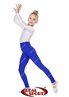 Лосини для гімнастики дитячі сині GM040030 (еластан, р-р 1-4, зріст 104-152 см)