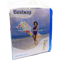 Матрац надувний Bestway 44033 (183 * 69) см. Відмінно підходить для відпочинку на природі, моря, будинки, фото 2