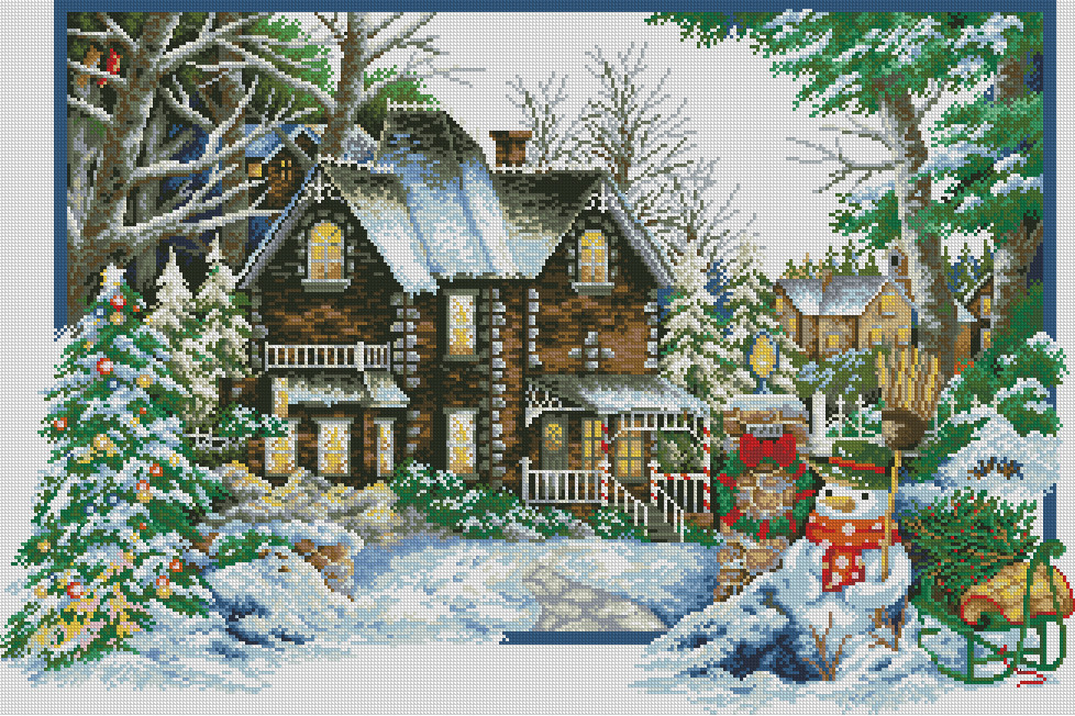 Набір для викладання алмазної мозаїки Пори року: Зима DM-291