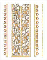 Схема вишивки бісером орнаменту на габардині