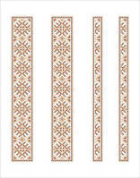 Схема вишивки бісером орнаменту на габардині