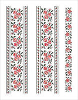 Схема вишивки бісером орнаменту на габардині