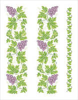 Схема вишивання бісером орнаменту на габардині Виноград