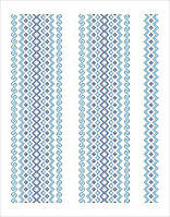 Схема вишивки бісером орнаменту на габардині