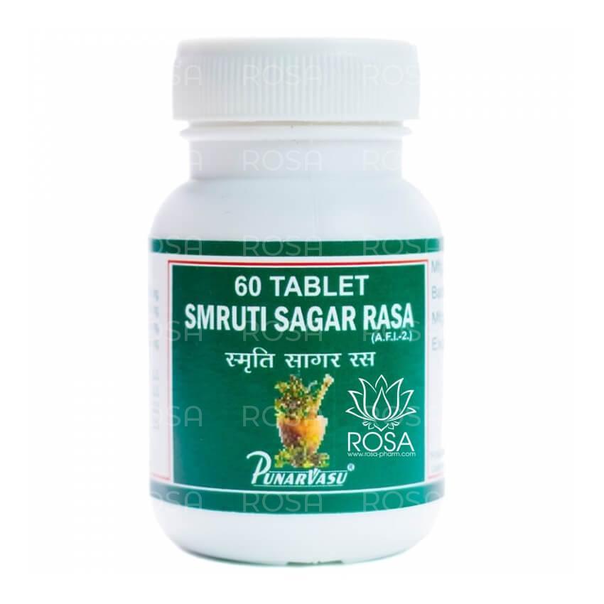 Смриті Сагар Рас (Smruti sagar rasa, Punarvasu), 60 таблеток, фото 1