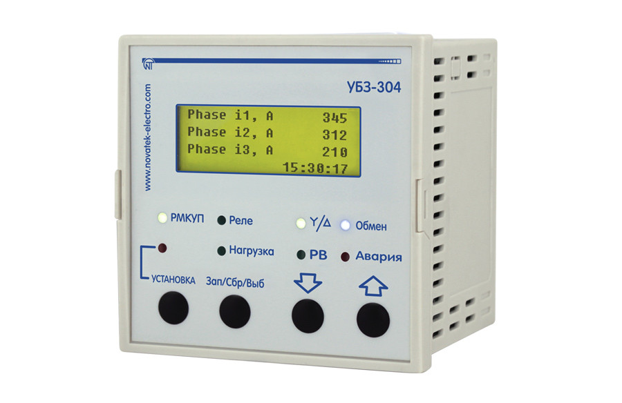 Блок УБЗ-304 универсальный защиты электродвигателей ЖК экран щитовое исполнение Новатек, 1495 - фото 1 - id-p336801791