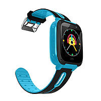 Детские смарт часы Smart Baby Watch F2 с GPS трекером камерой фонариком Синий