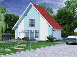 Збірний будинок на сталевому каркасі PRF 301 121м2 2-х поверховий Prefsan Prefabrik