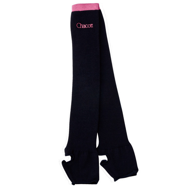 Гетри гімнастичні Chacott COLORED EDGE LEG COVERS / One Size / Колір: 009.Black x Pink