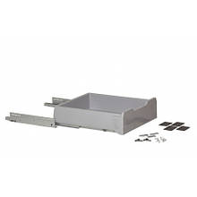 Ящик Movimento PlasticBox: H=96 мм, W=450, L=450 мм, сірий, цільнопластиковий - герметичний, з доводчиком Soft Closing (код 645)