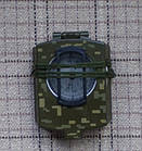 Туристичний рідинний компас, в металевому корпусі захищений від ударів, фото 2