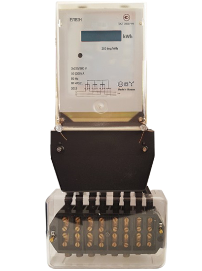 Електролічильник ЕЛВІН ET 3B6E8GLZP-20 10-200А 3ф